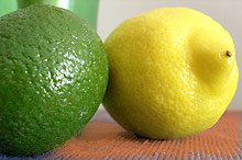 Citron vert et citron jaune