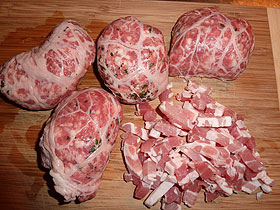 Crépinettes et lardons