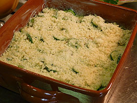 Crumble courgettes