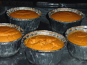 Flans de patates douces au lait de coco