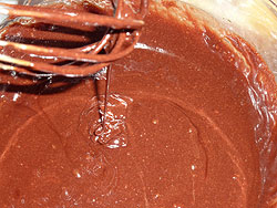 Préparation du fondant au chocolat