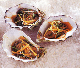 Délice d'huîtres au gingembre et au soja