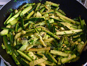 Julienne de courgettes