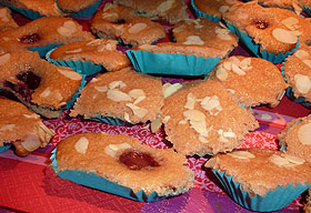 Cupcakes moëlleux aux cerises et aux amandes