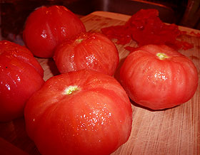 Tomates mondées