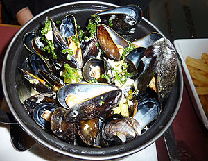 Moules marinière à la crème