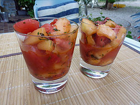 Salade d'été en verrines