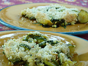 Crumble courgettes